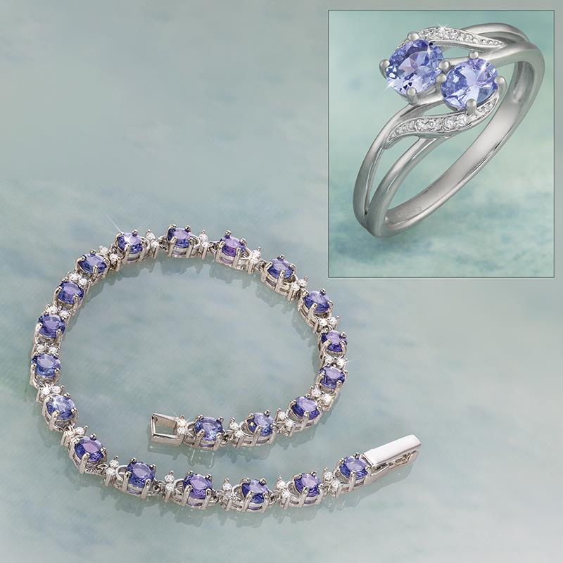 Tanzanite Infinity Ring & Bracelet